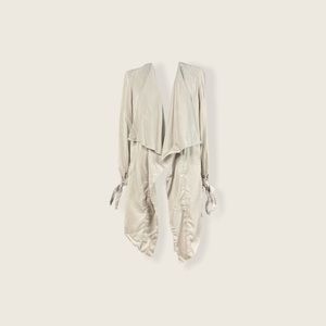 Matteson Beige Open Drape Trench Coat S